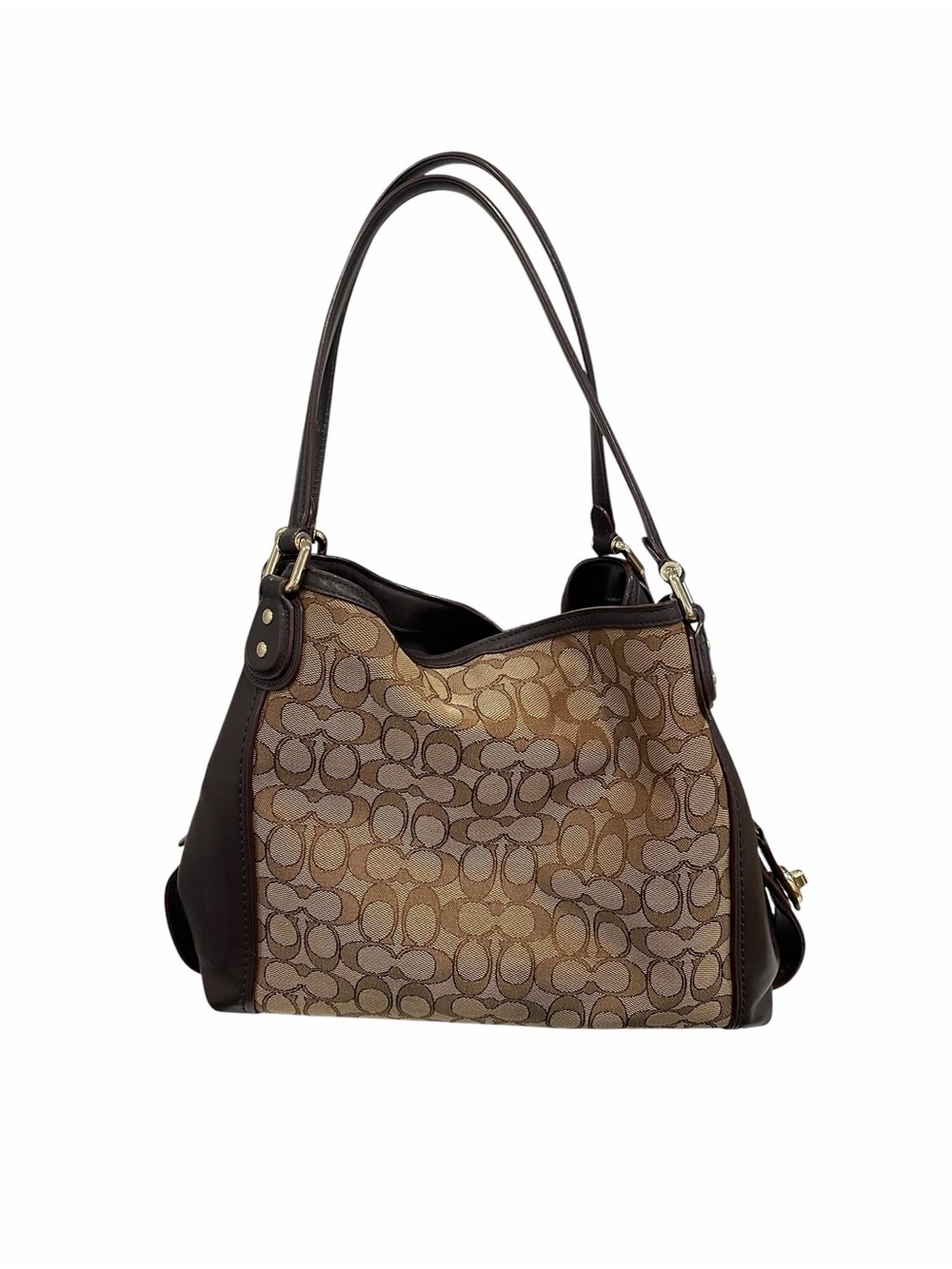 Coach Edie Signature 31 Shoulder Bag Brown